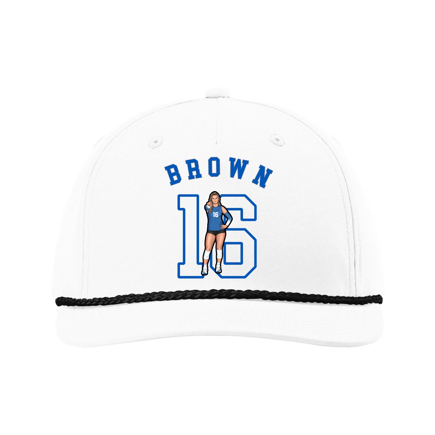 Five-Panel Classic Rope Cap — Shirsey Arch in White