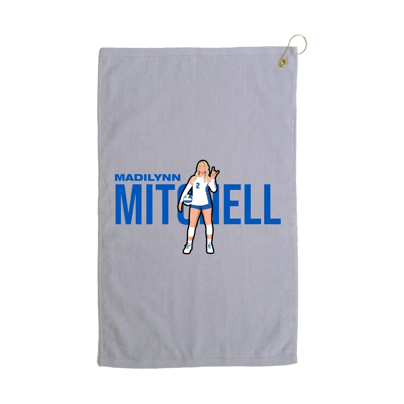 Golf Towel — Player Name in Grey