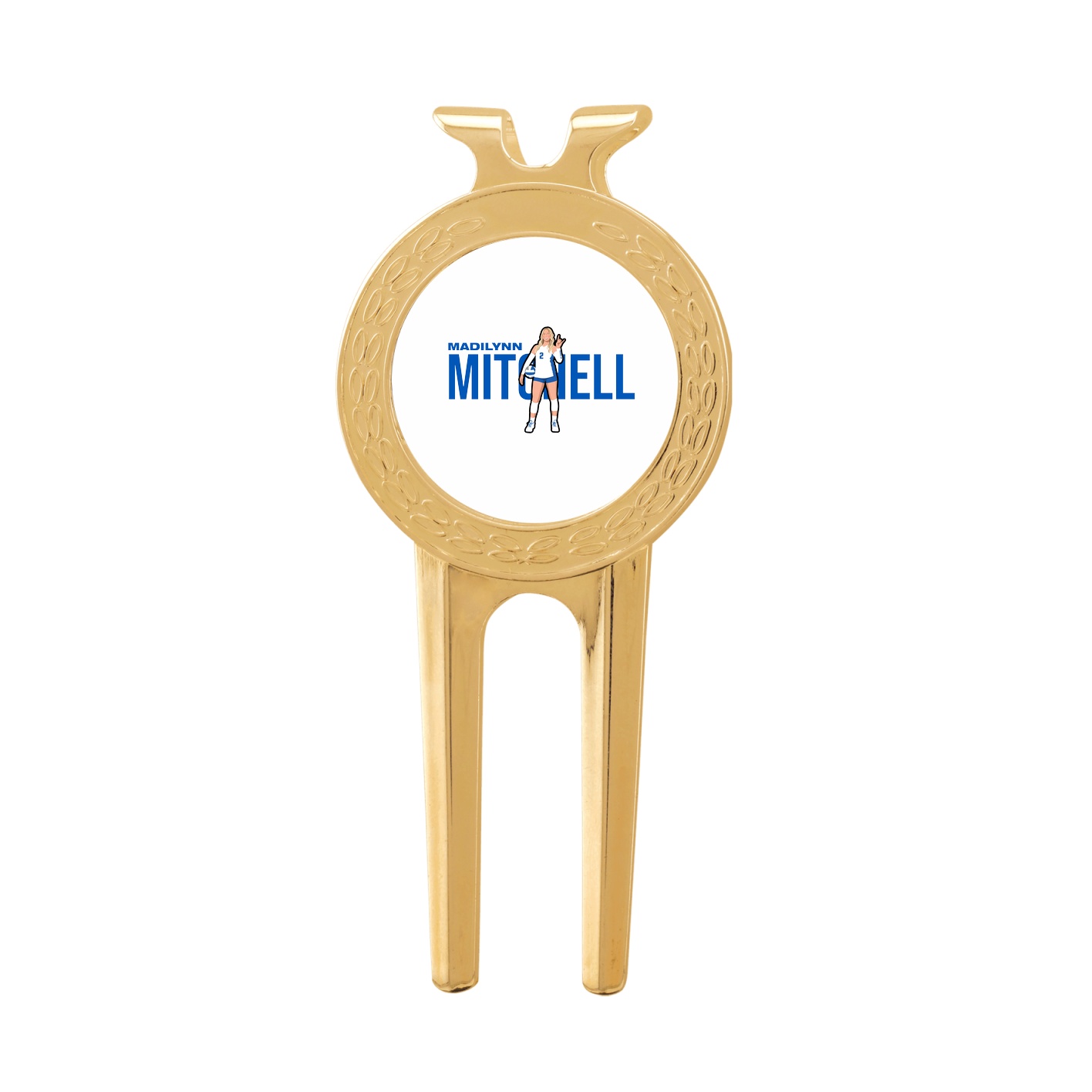 Divot Tool with Ball Marker — Player Name in Classic