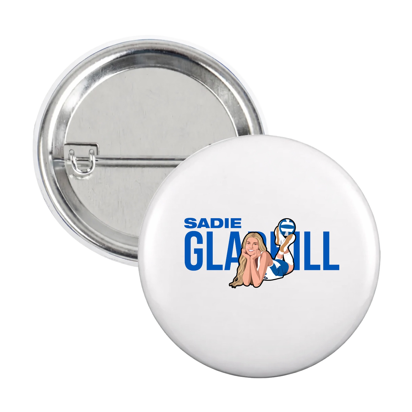 Game Day Button — Player Name in White