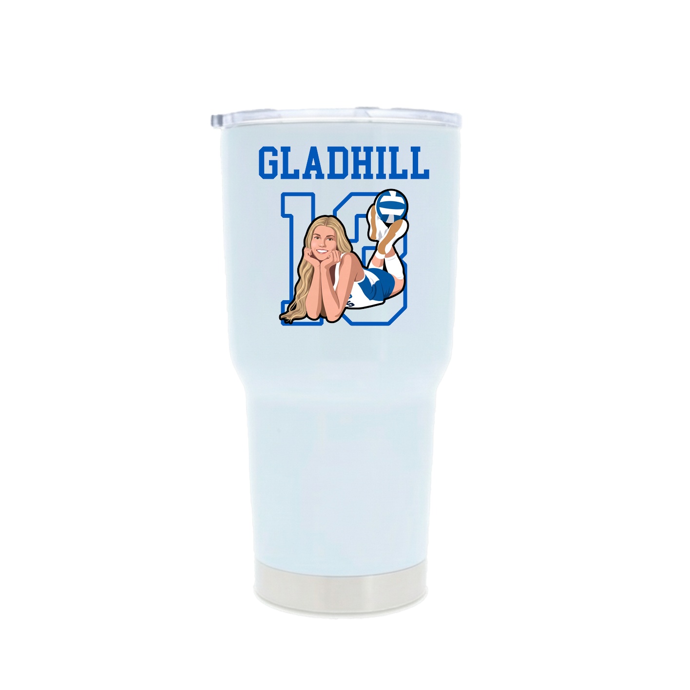 30oz Stainless Steel Tumbler — Shirsey in White