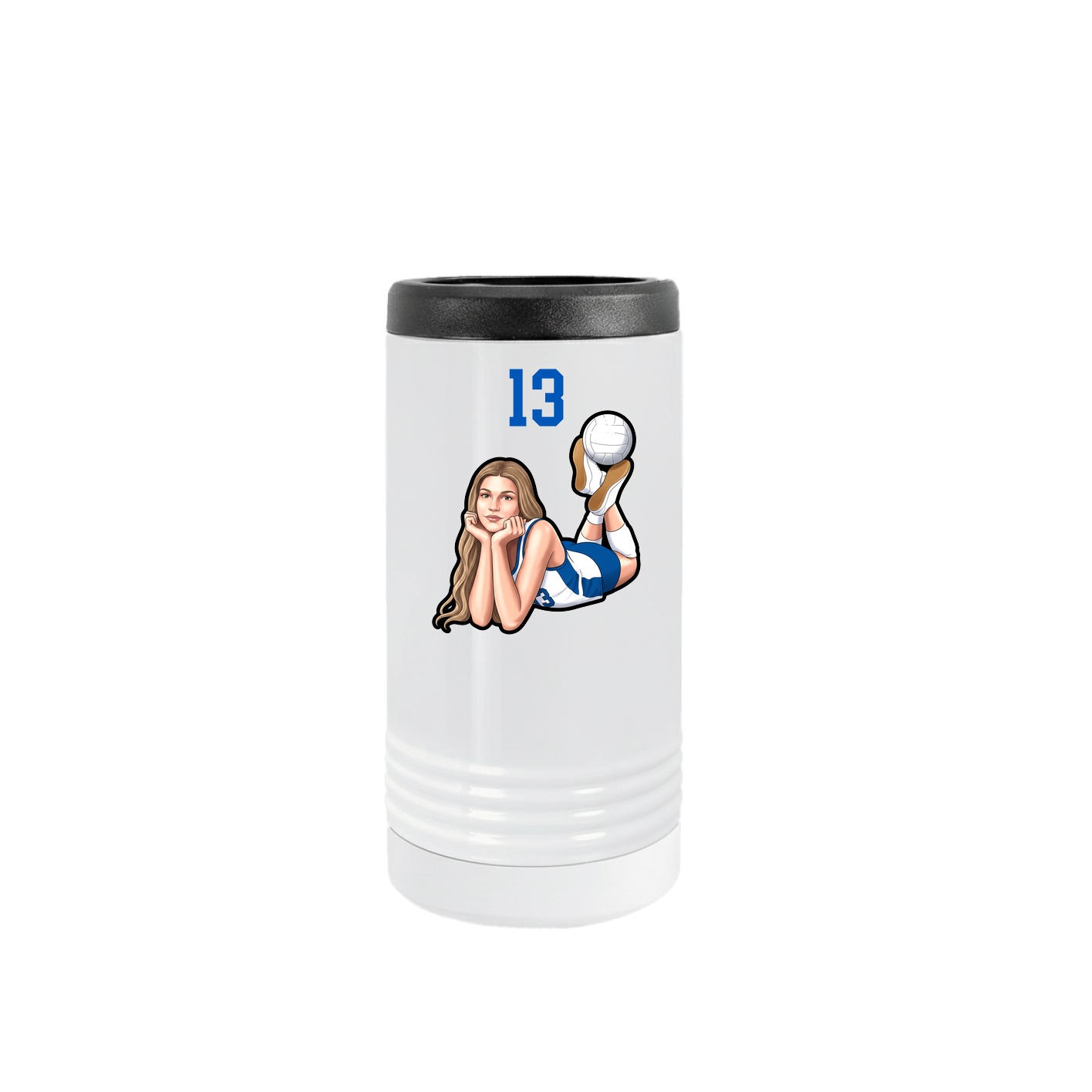 Slim Beverage Holder — Number Top in White
