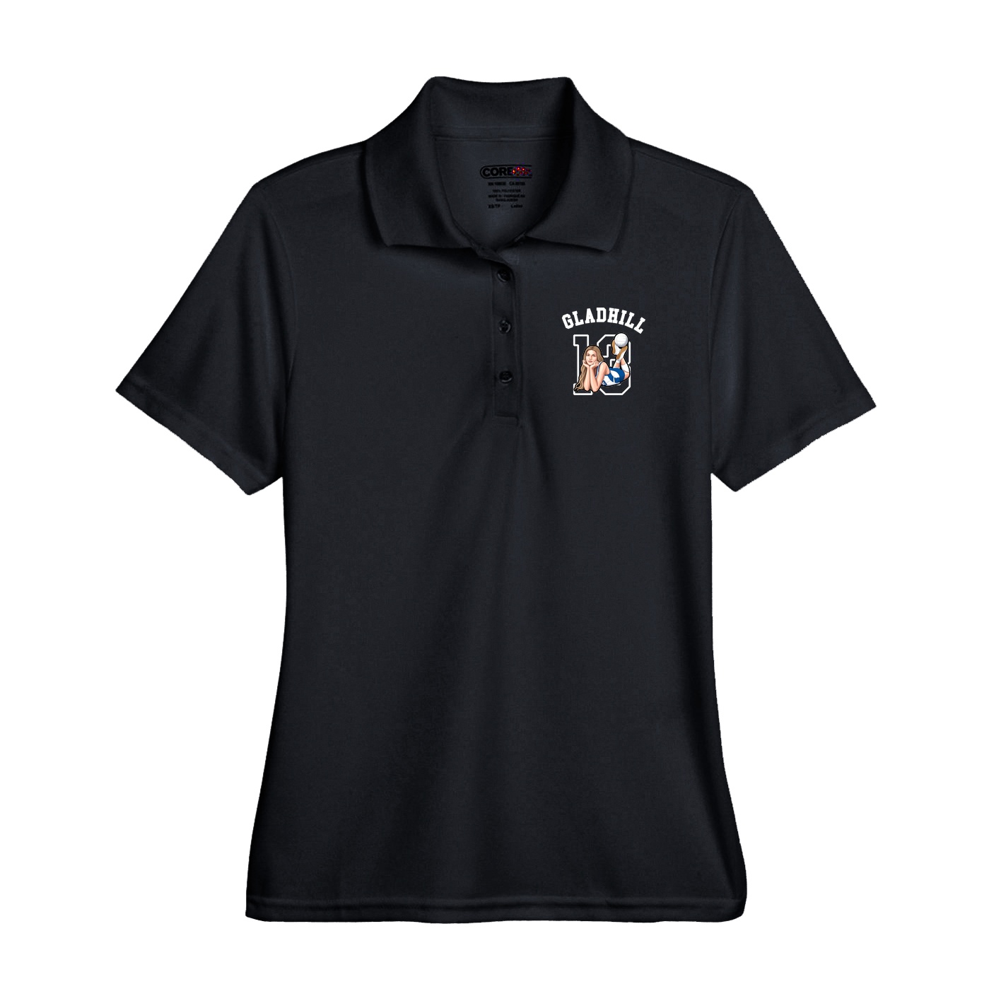 Performance Polo — Shirsey Arch in Black