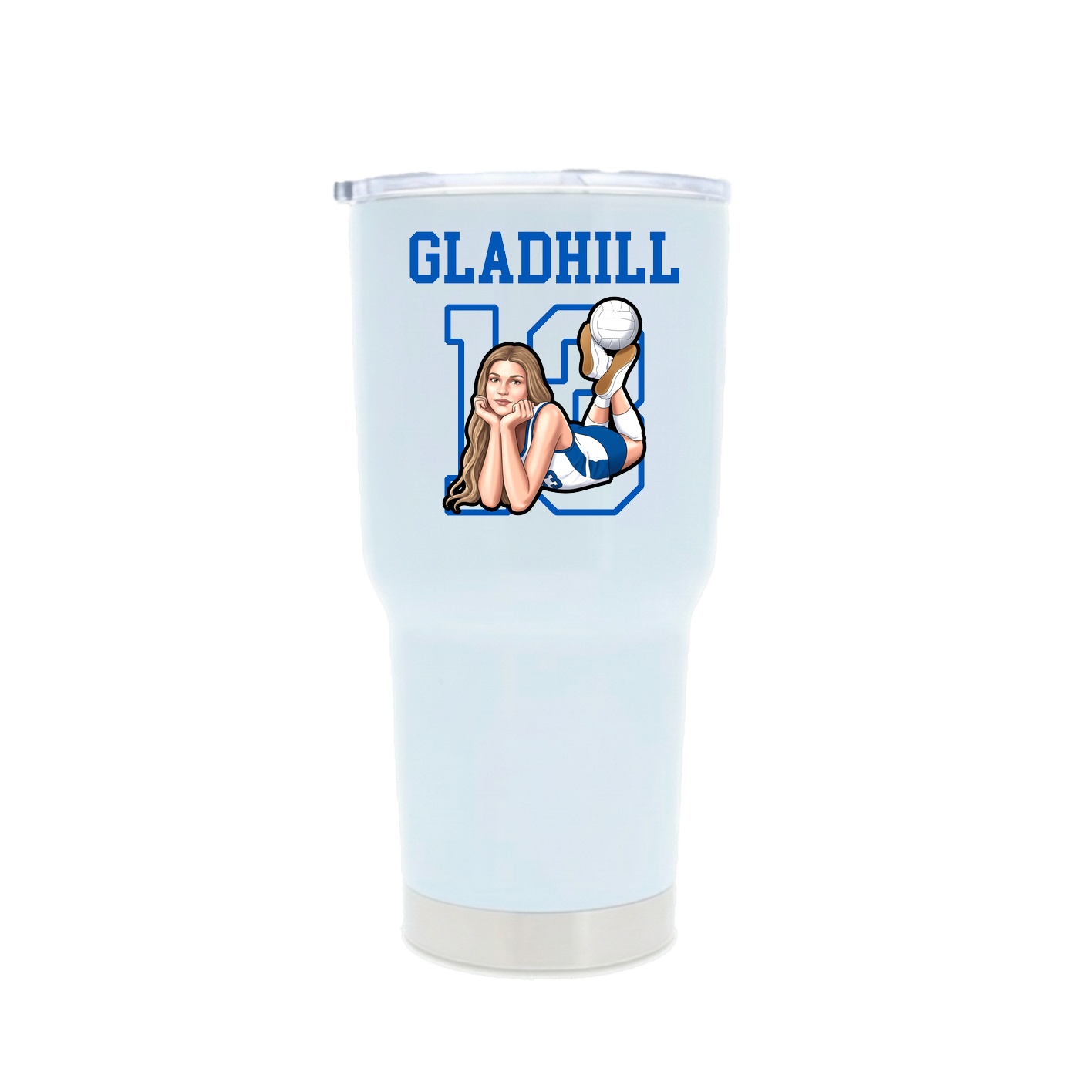 30oz Stainless Steel Tumbler — Shirsey in White