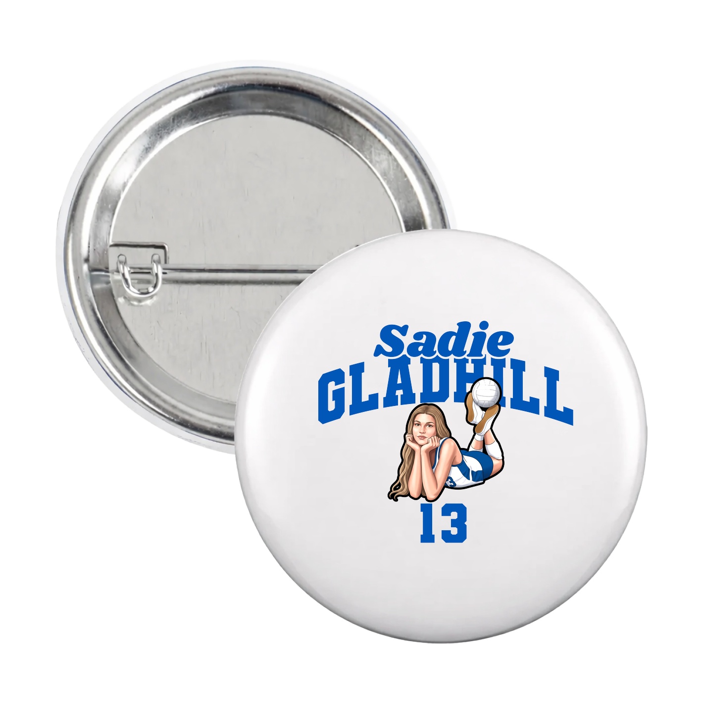 Game Day Button — Signature Arch in White