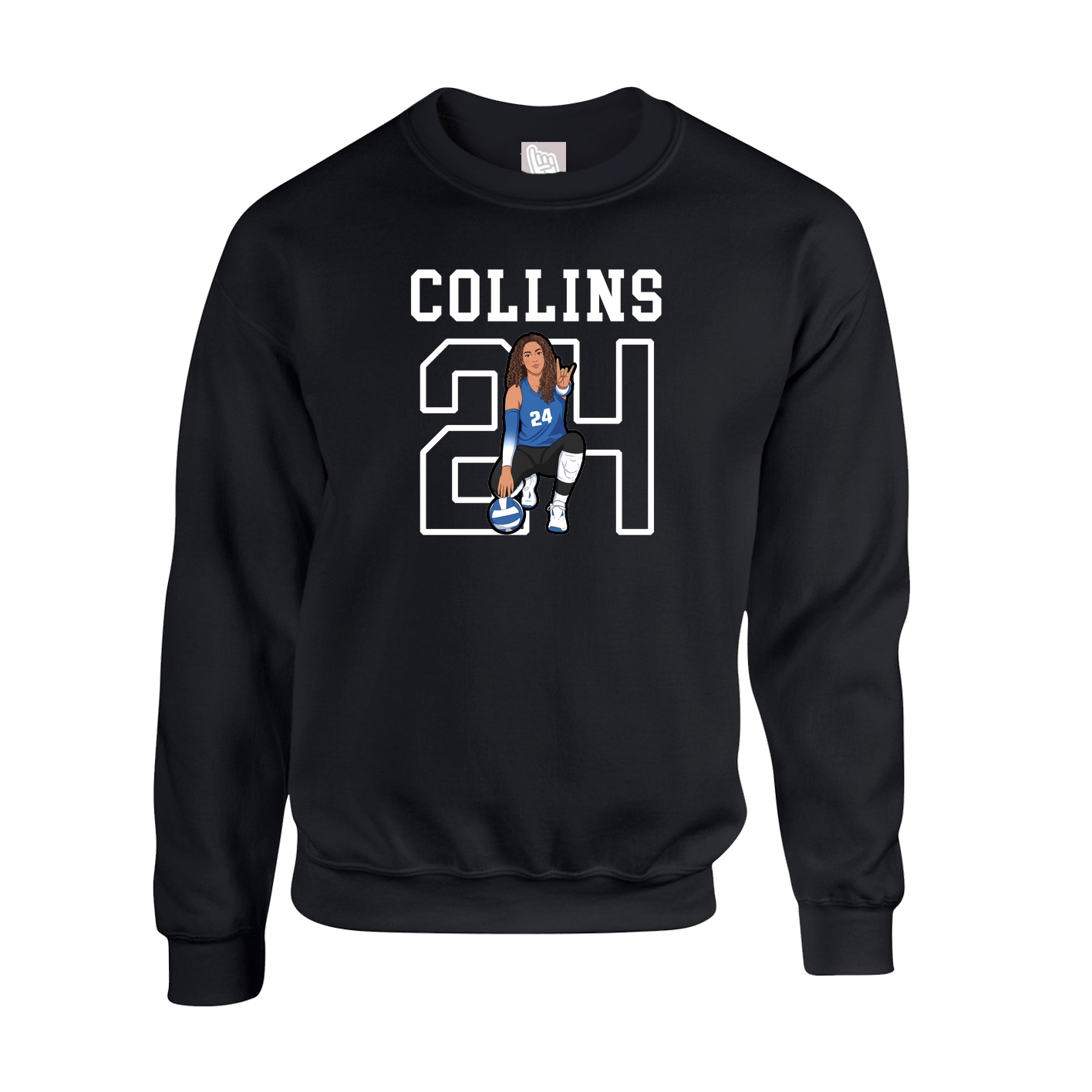 Fleece Crew — Shirsey in Black