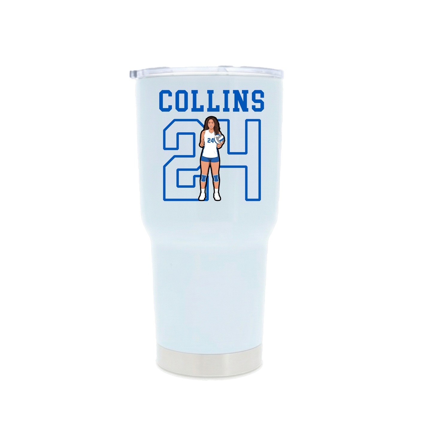 30oz Stainless Steel Tumbler — Shirsey in White