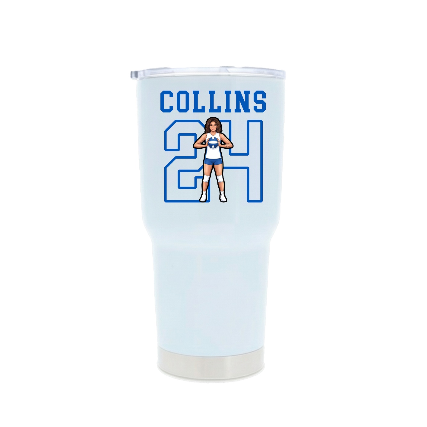 30oz Stainless Steel Tumbler — Shirsey in White