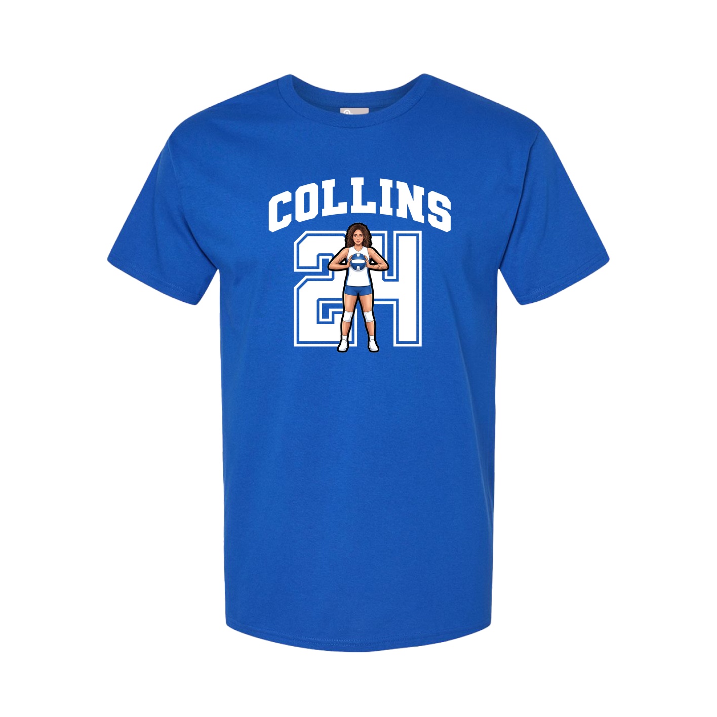 Youth Tee — Number in Royal