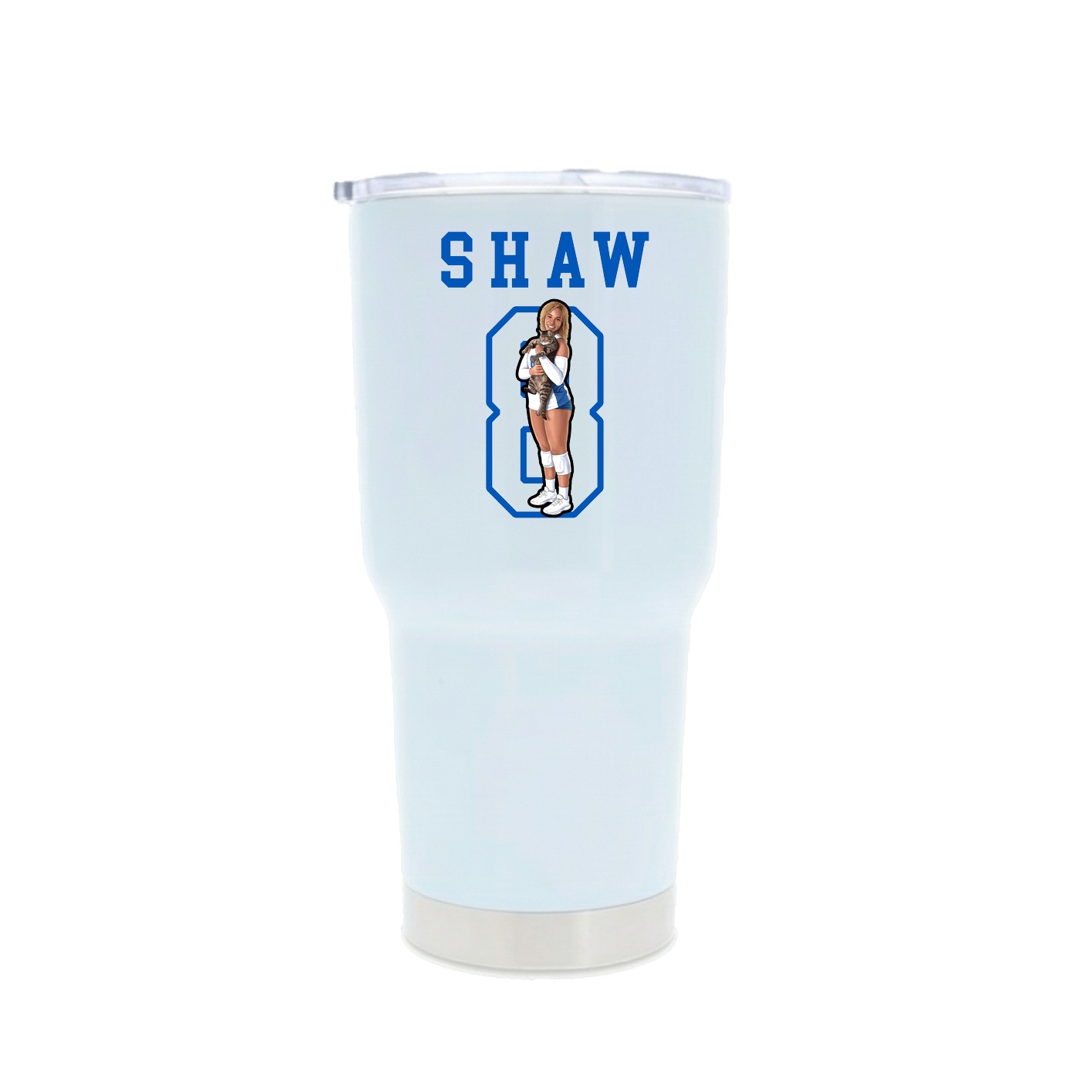 30oz Stainless Steel Tumbler — Shirsey in White