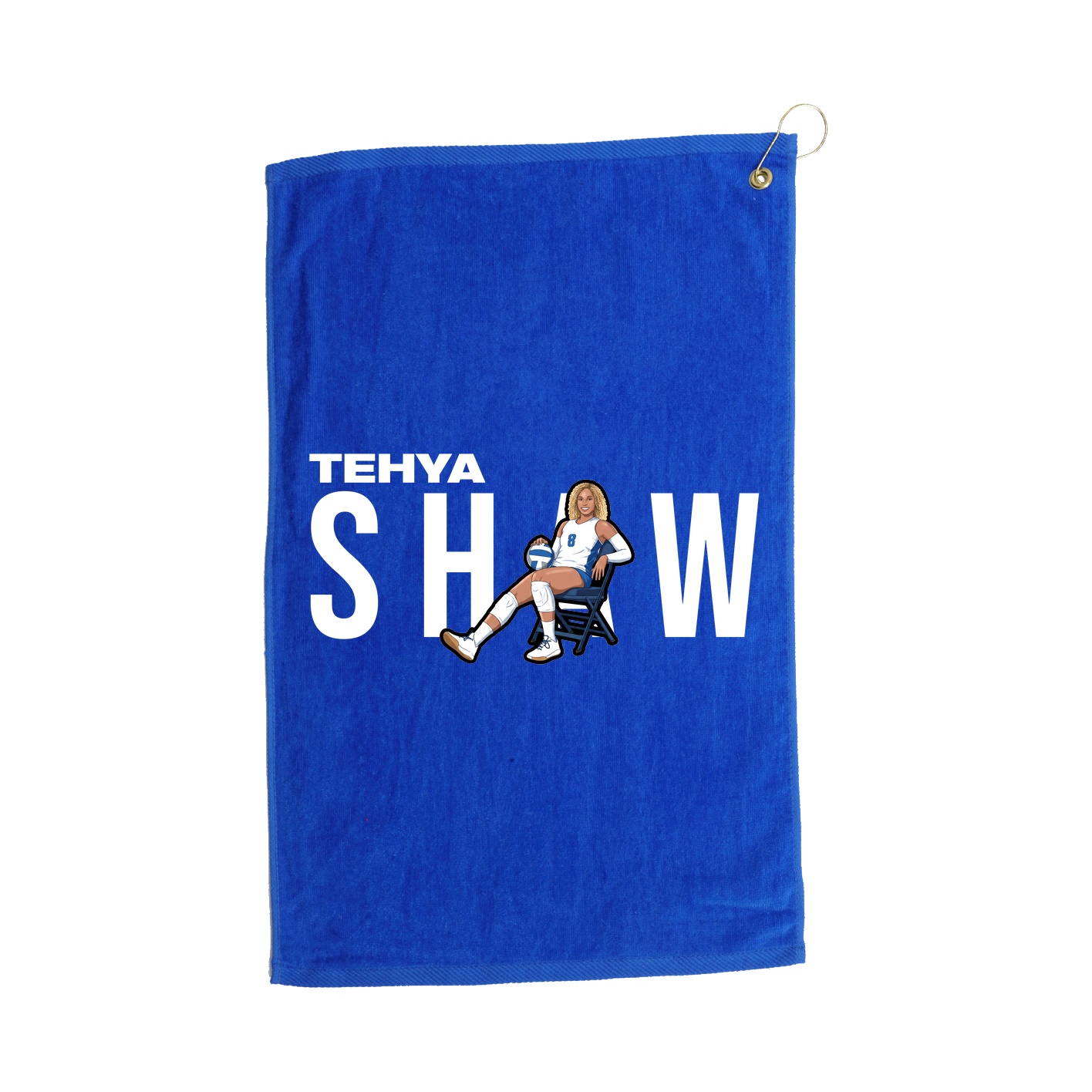 Golf Towel — Player Name in Royal