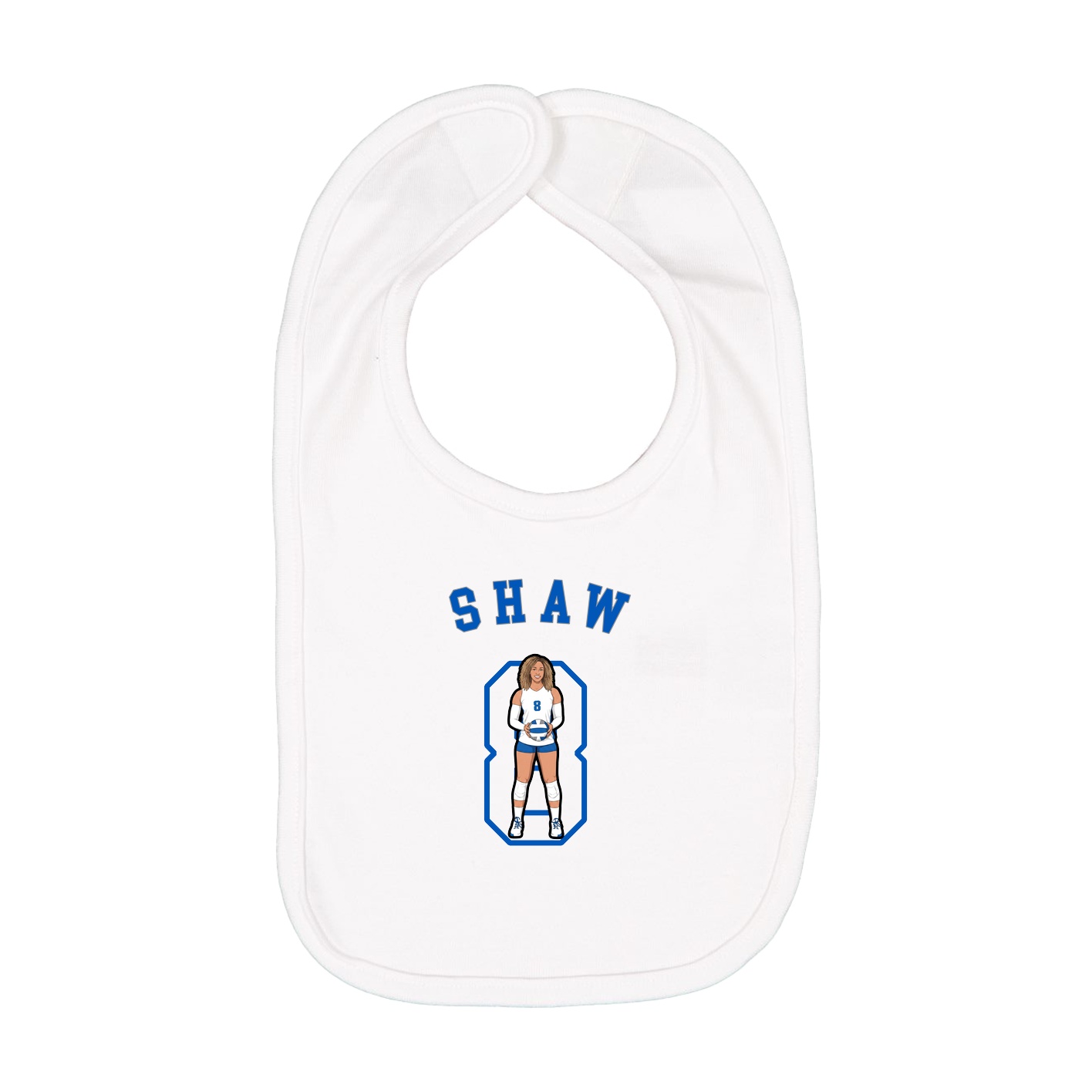 Infant Bib — Shirsey Arch in White