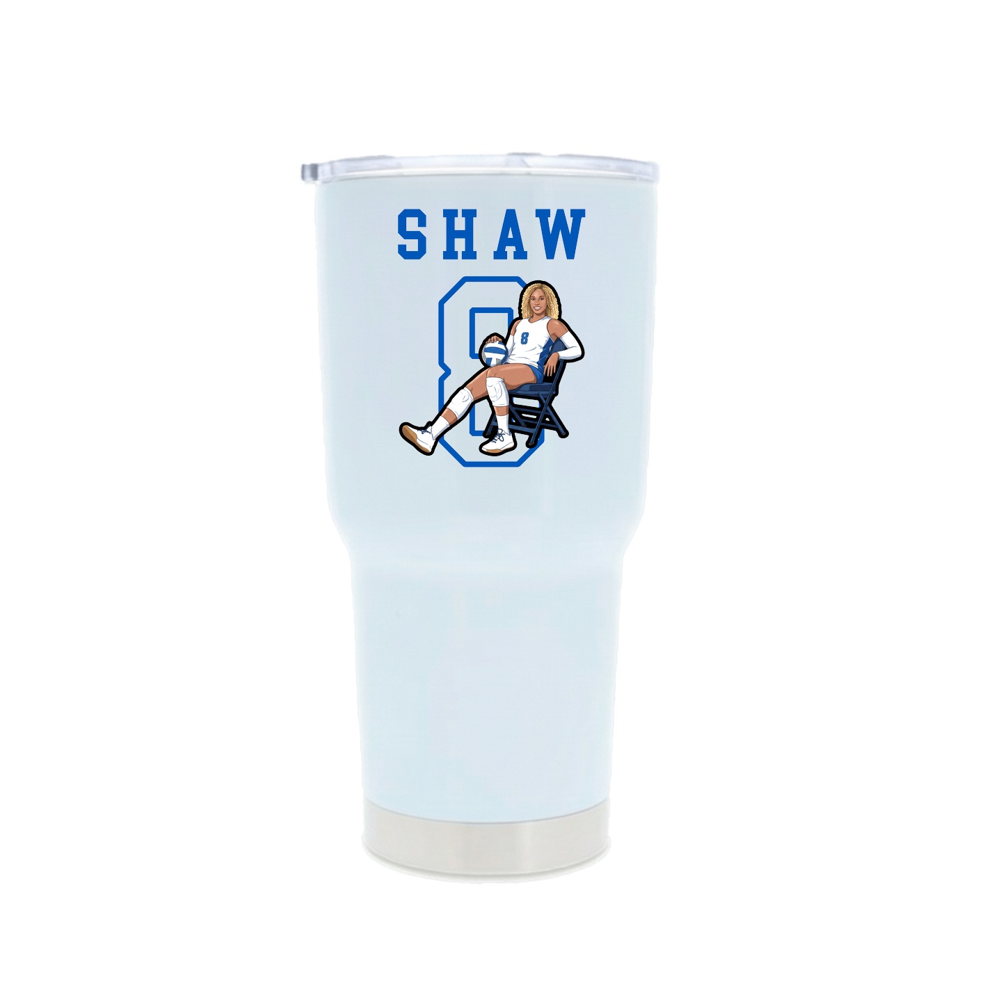 30oz Stainless Steel Tumbler — Shirsey in White