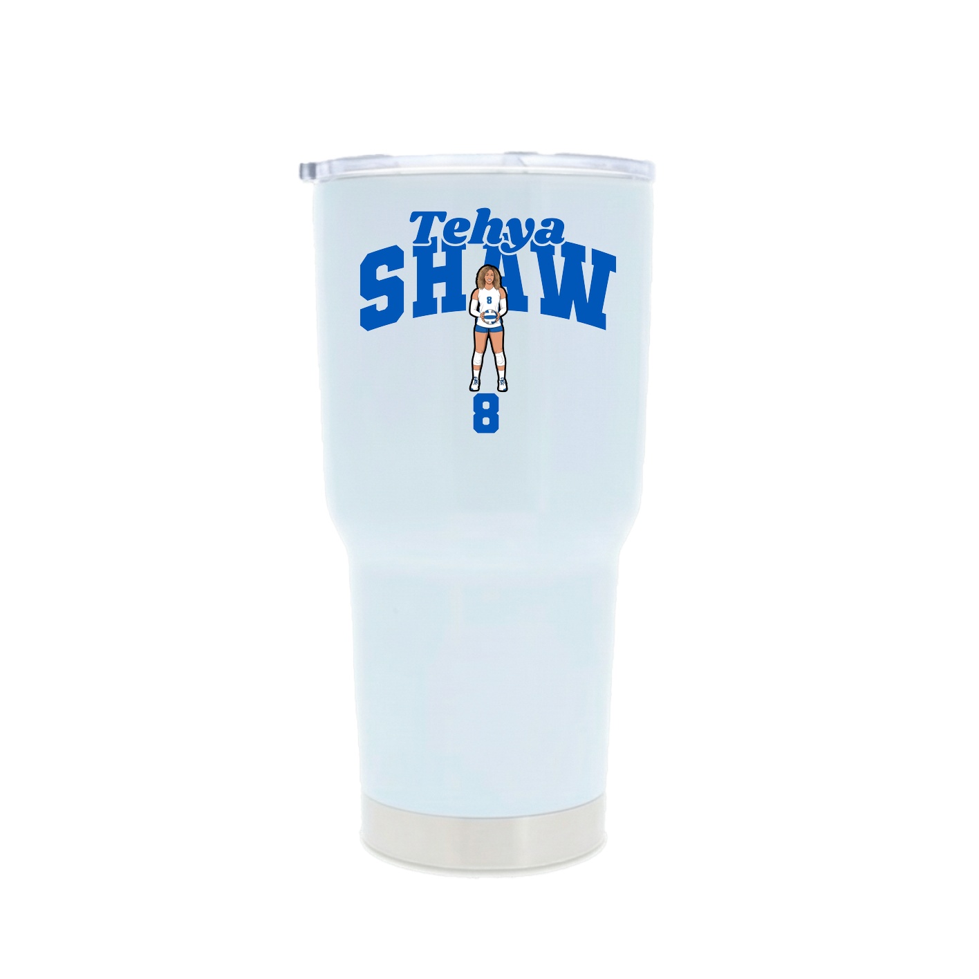30oz Stainless Steel Tumbler — Signature Arch in White