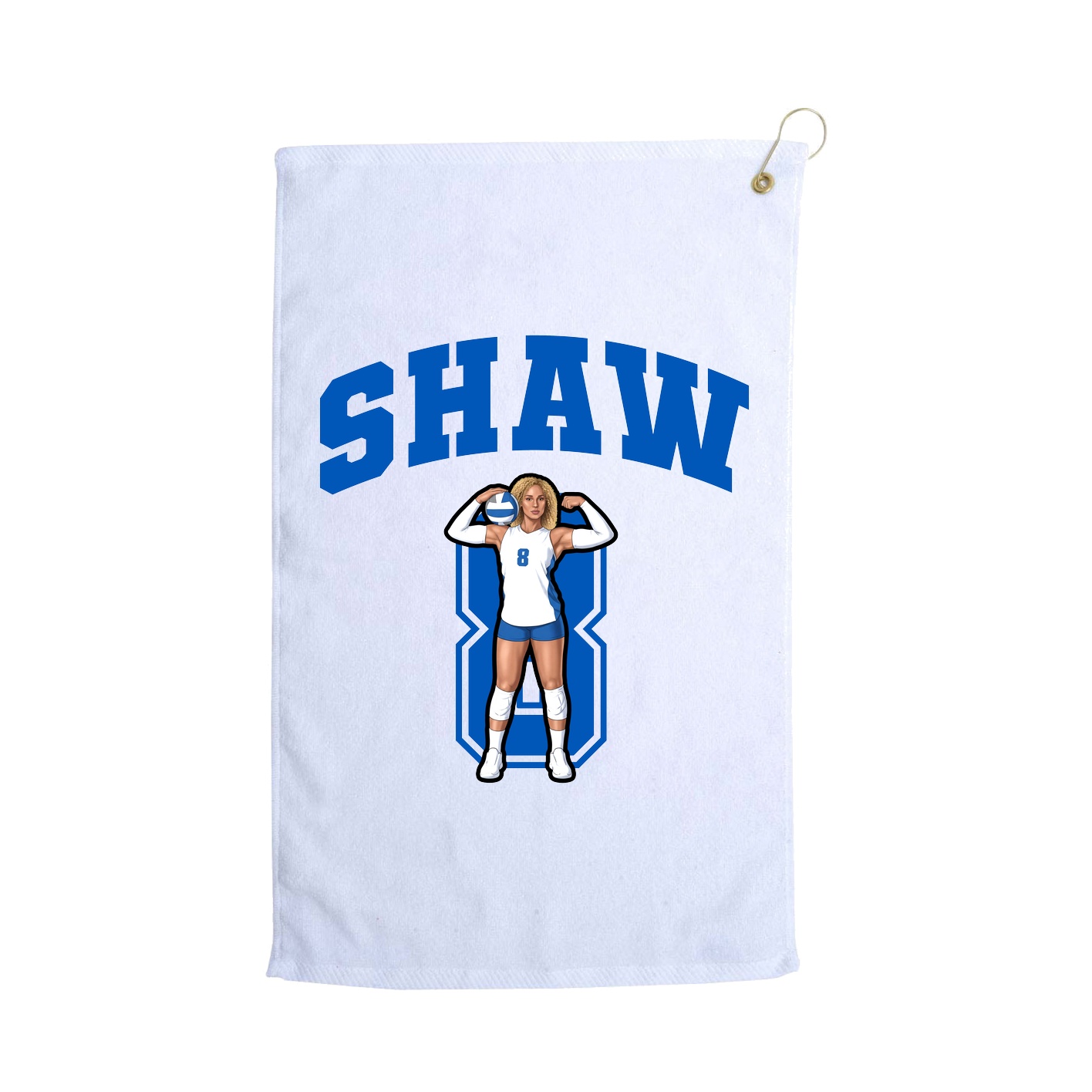 Golf Towel — Number in White