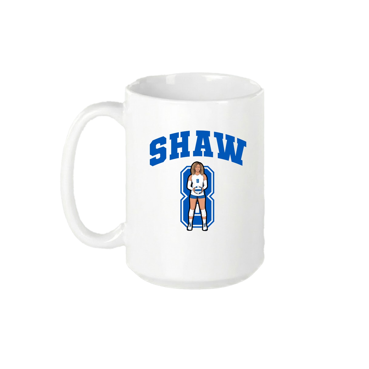 15oz Coffee Mug — Number in White