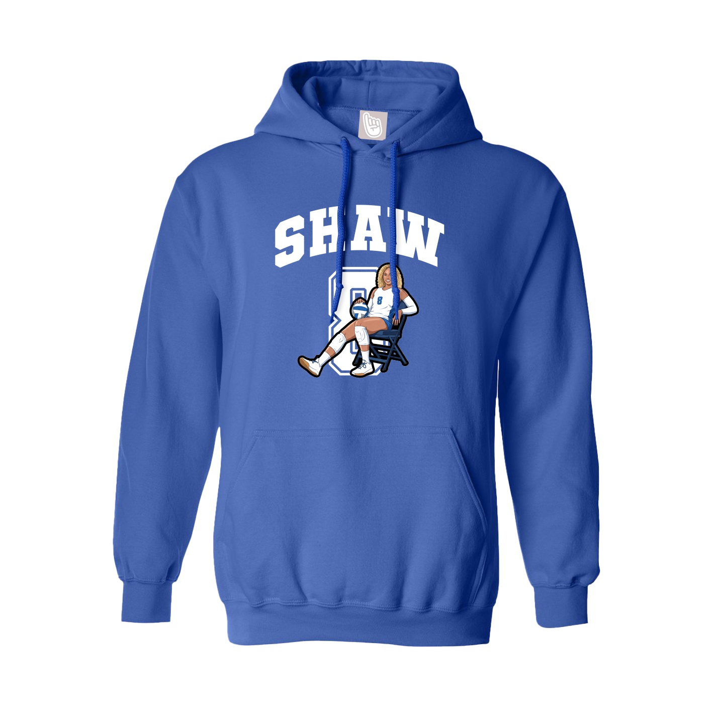 Hoodie — Number in Royal