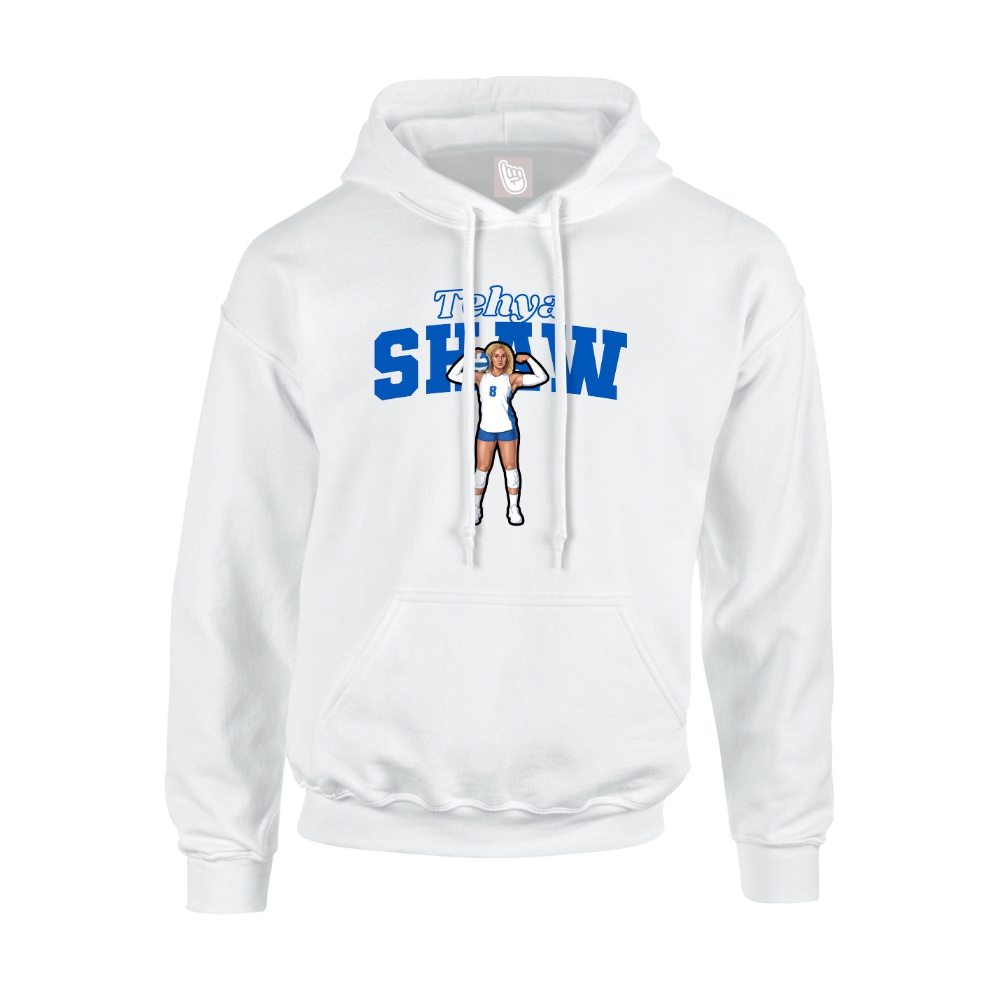 Hoodie — Name Arch in White