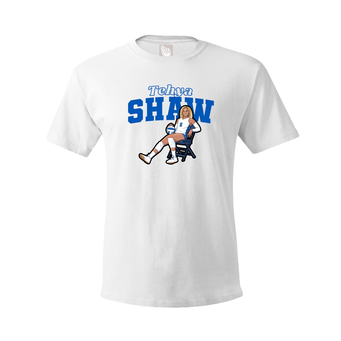 Youth Tee — Name Arch in White