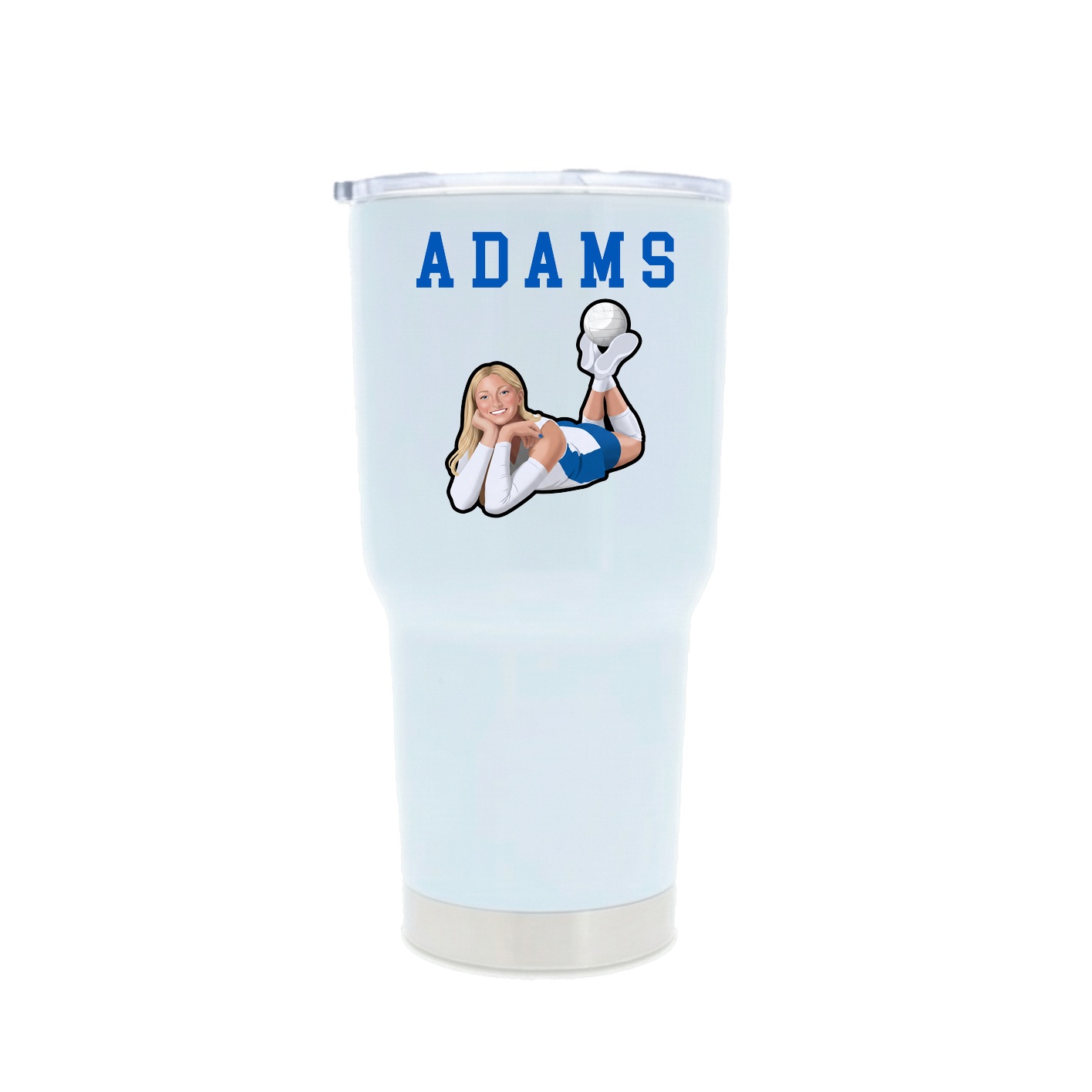 30oz Stainless Steel Tumbler — Shirsey in White