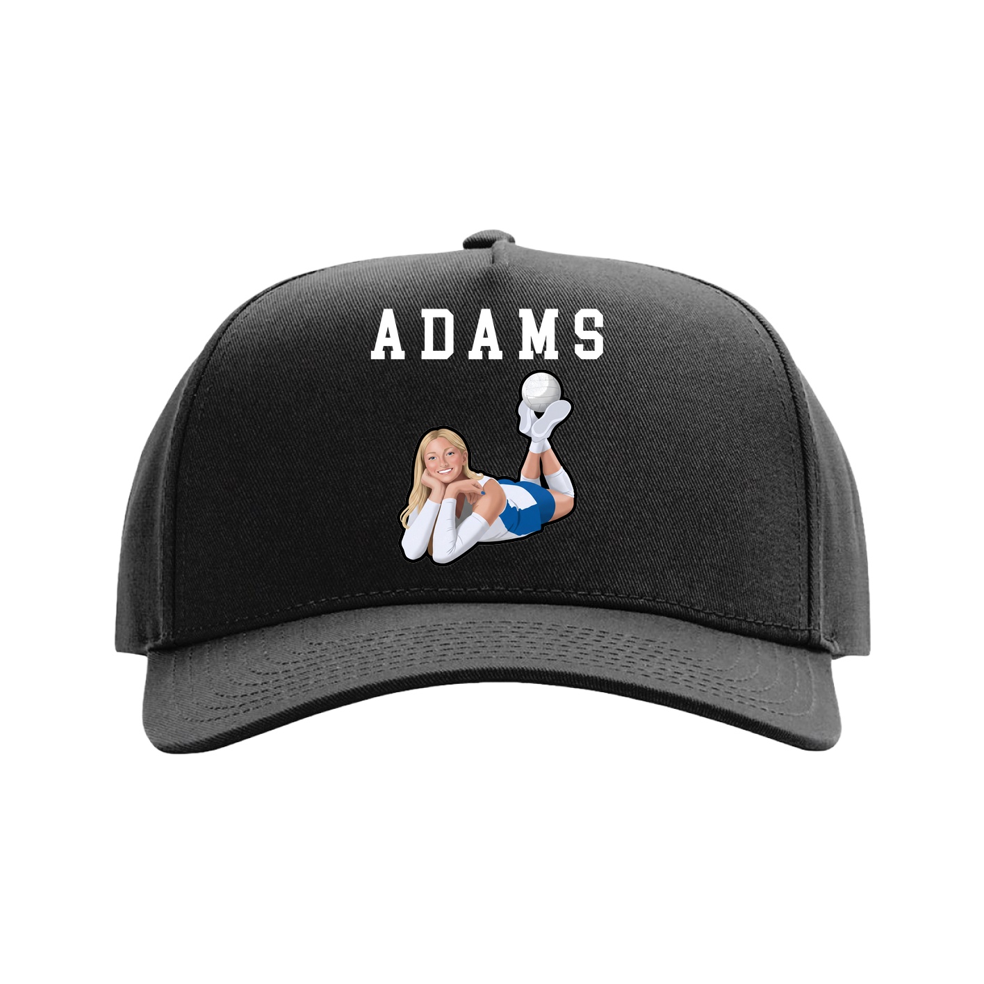 Full Fabric Five-Panel Champ Cap — Shirsey in Black