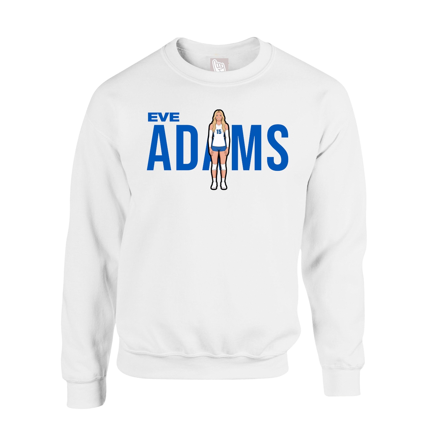 Fleece Crew — Player Name in White