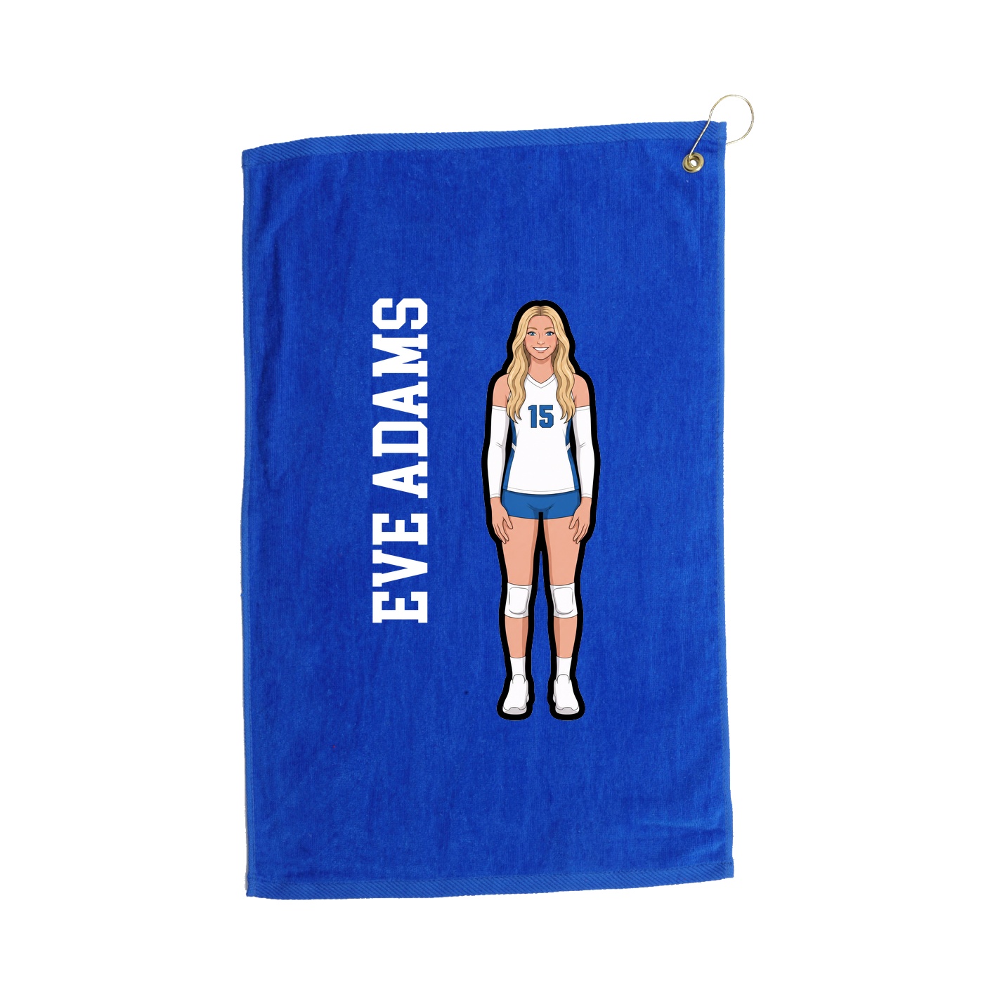 Golf Towel — Name Vertical in Royal