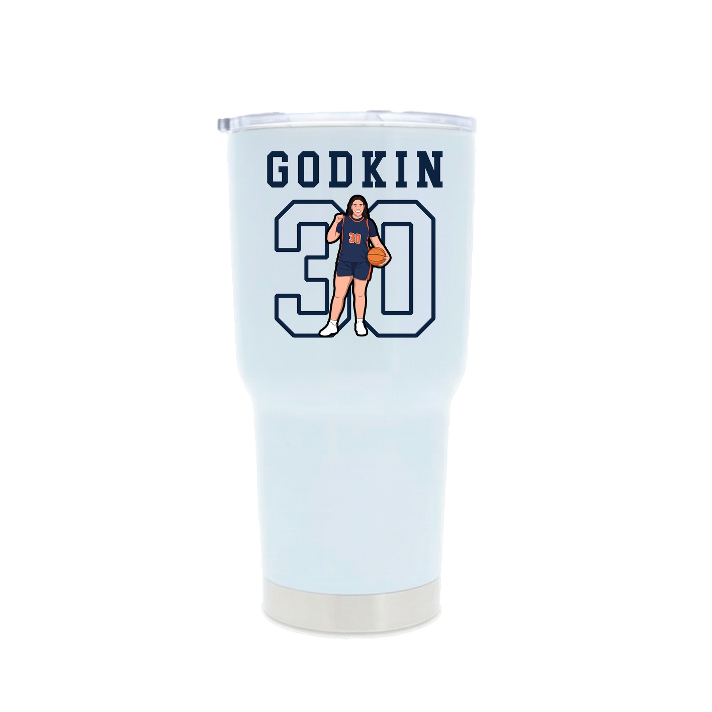 30oz Stainless Steel Tumbler — Shirsey in White