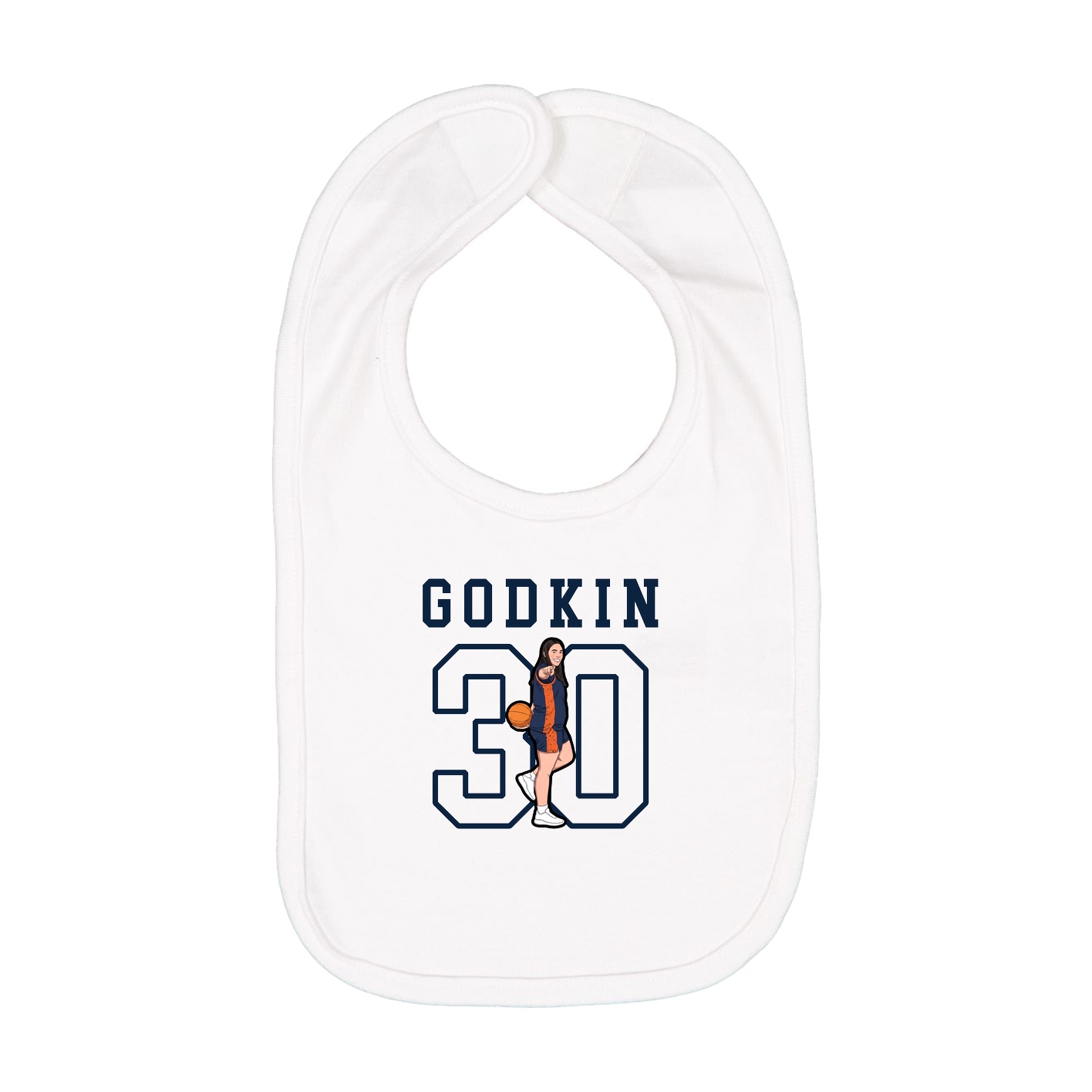 Infant Bib — Shirsey in White