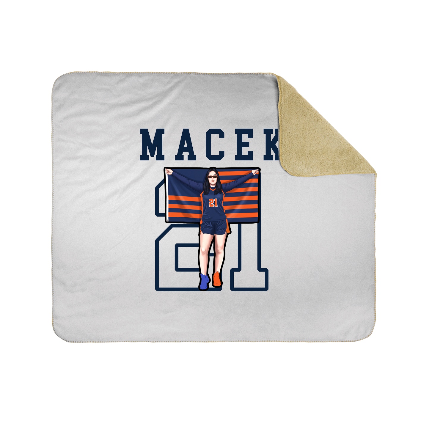 Throw Blanket — Shirsey in White