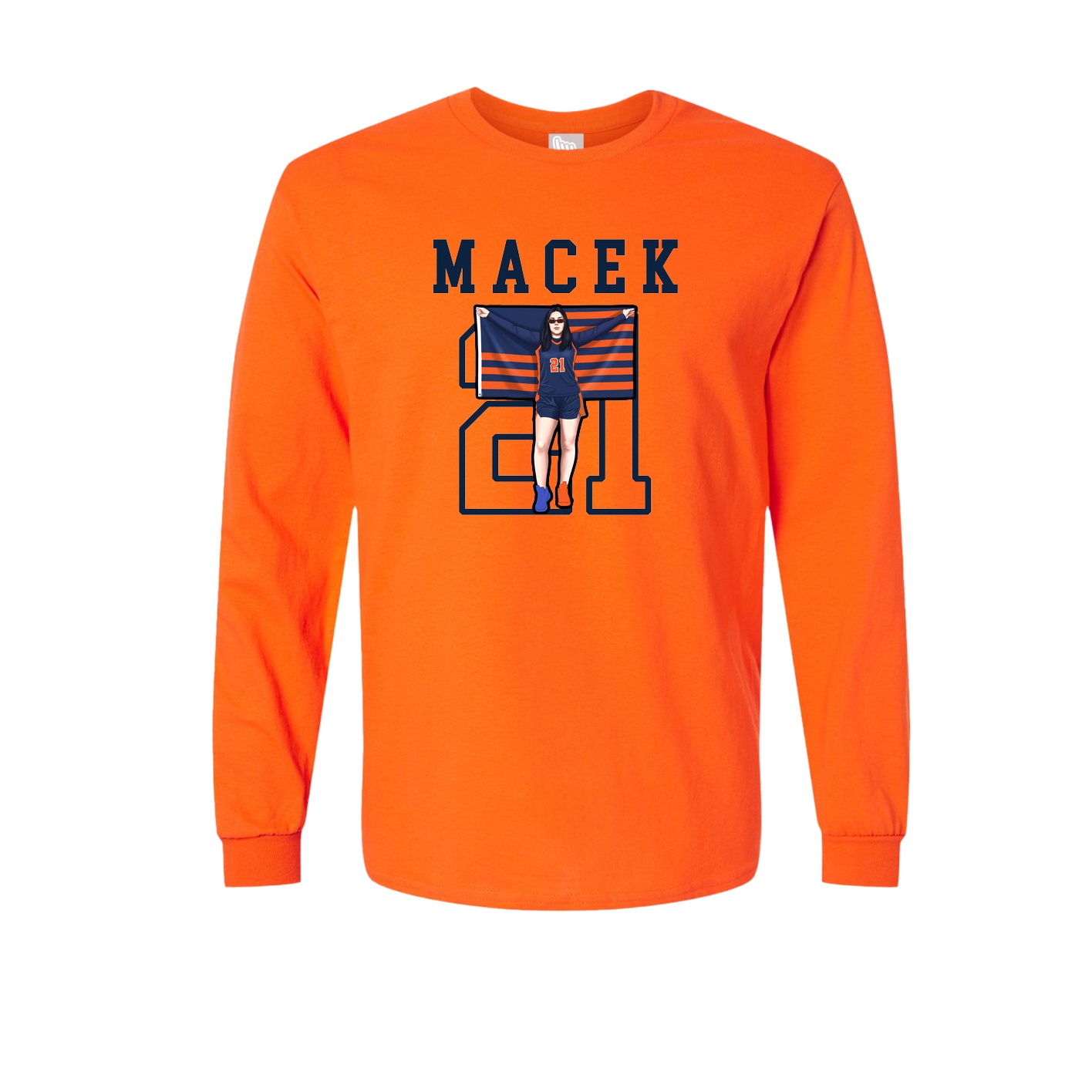 Long Sleeve Tee — Shirsey in Orange