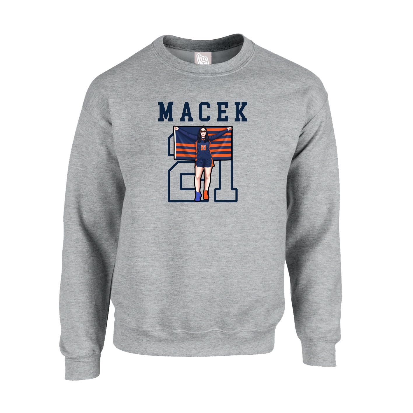 Fleece Crew — Shirsey in Grey