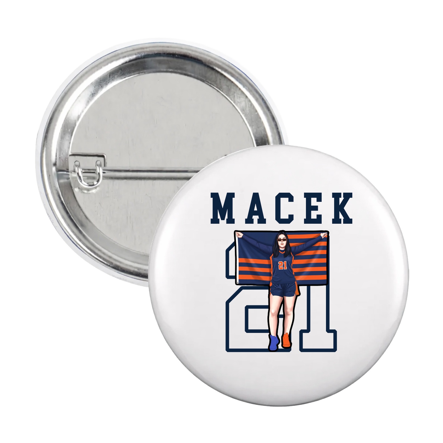 Game Day Button — Shirsey in White