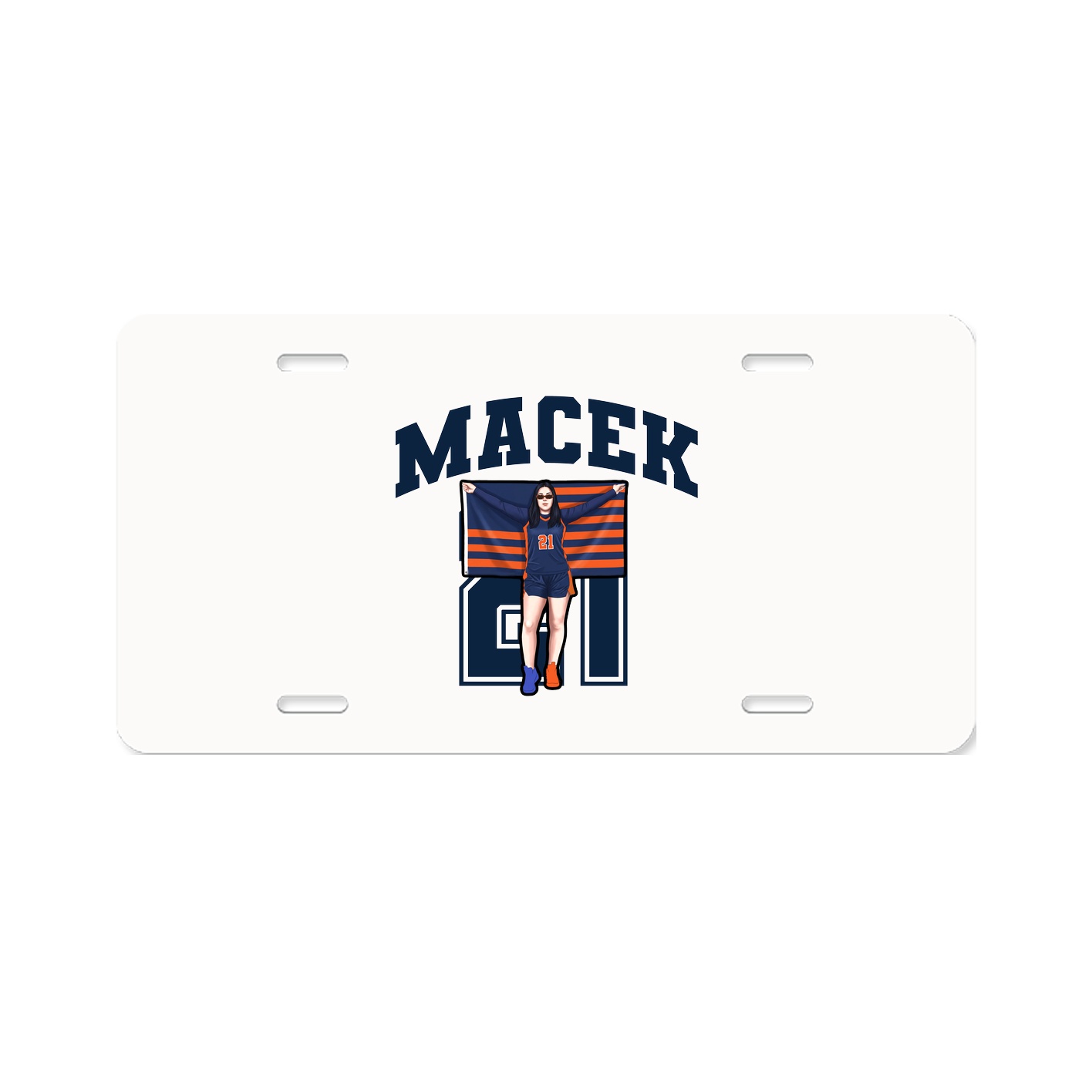 License Plate — Number in Classic
