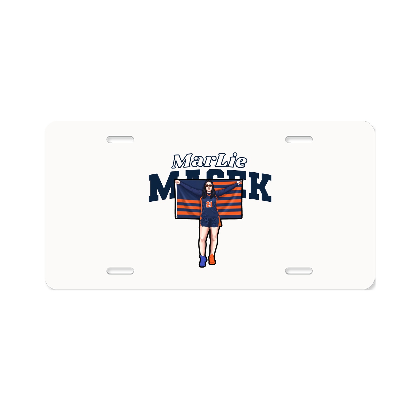License Plate — Name Arch in Classic