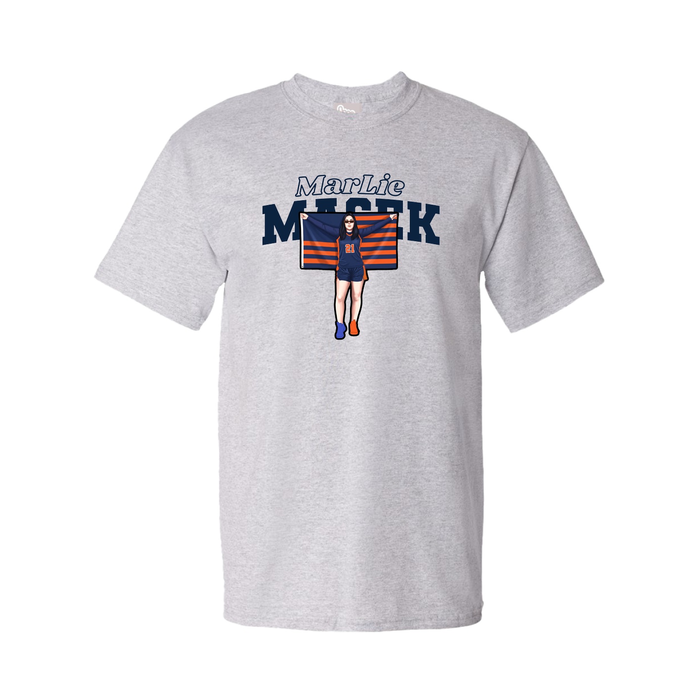 Youth Tee — Name Arch in Grey