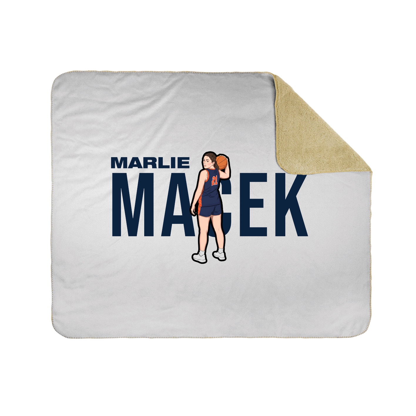 Throw Blanket — Player Name in White
