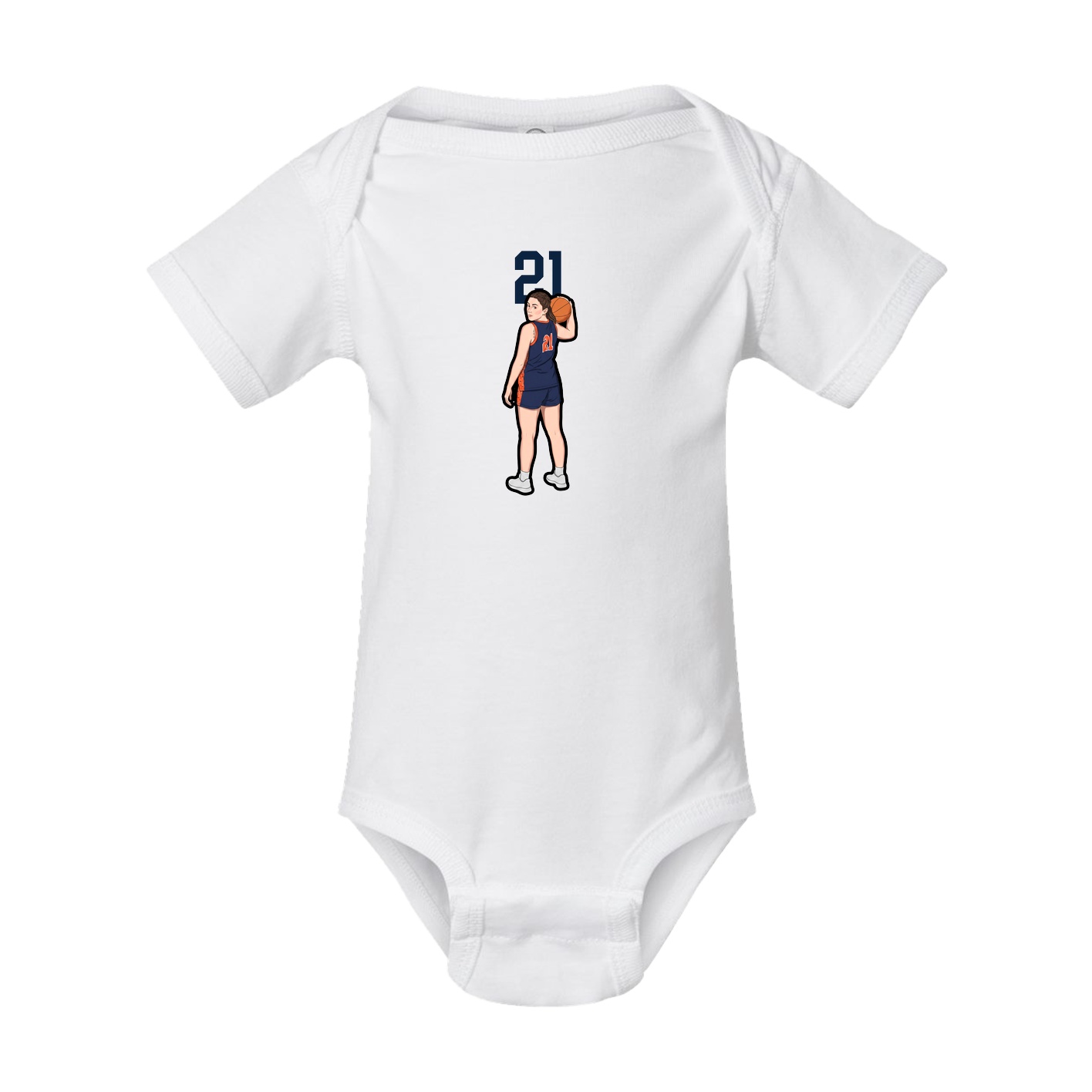 Baby Onesie — Number Top in White