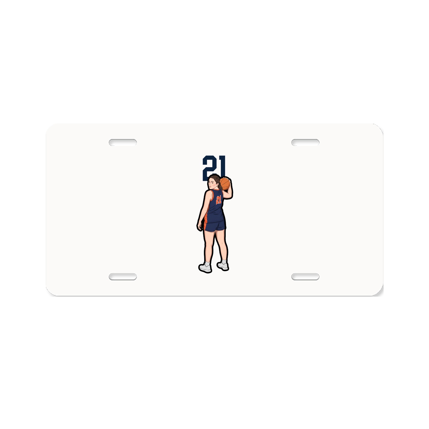 License Plate — Number Top in Classic