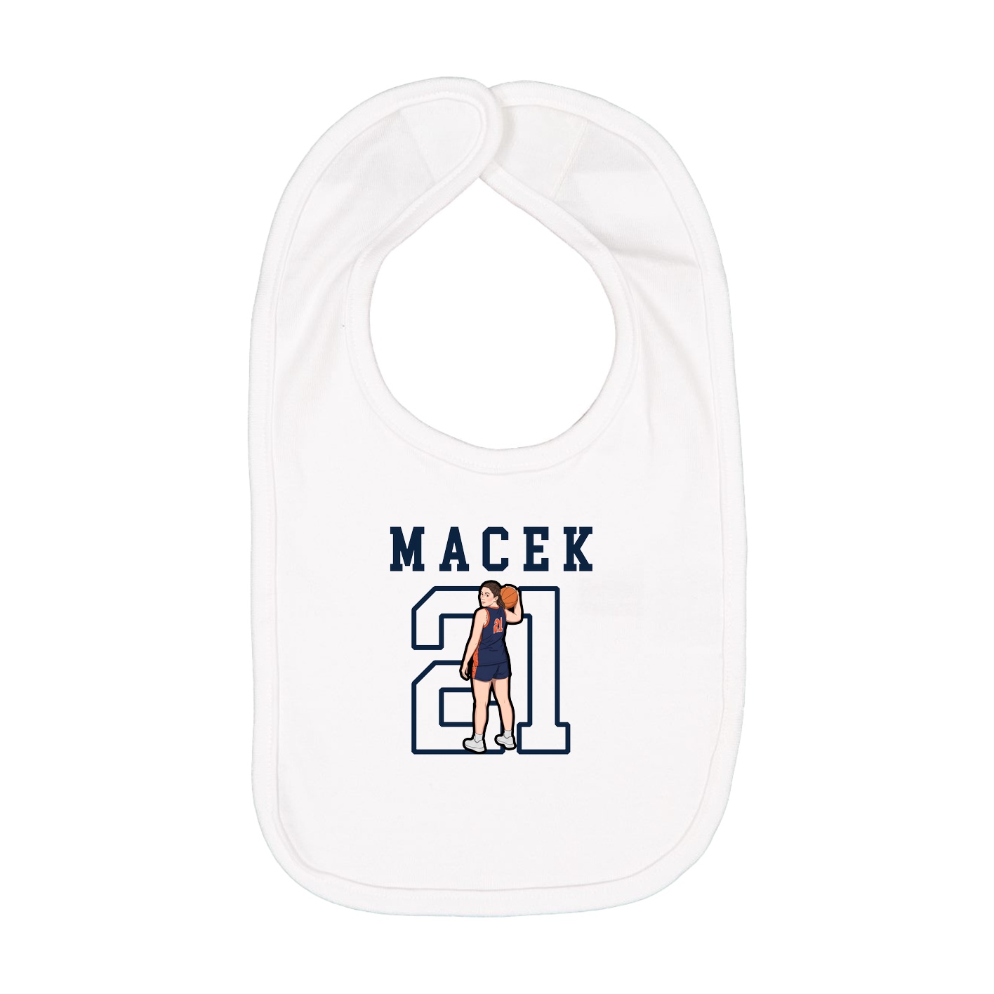 Infant Bib — Shirsey in White