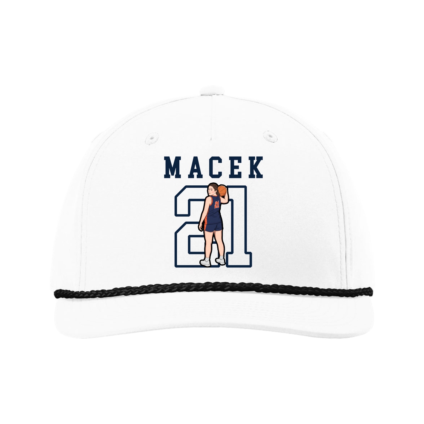 Five-Panel Classic Rope Cap — Shirsey in White