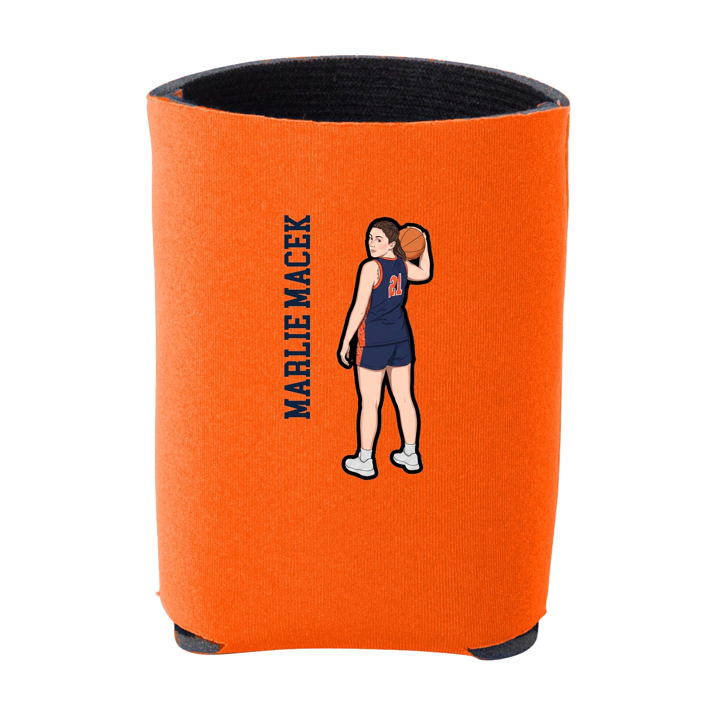 Can Holder — Name Vertical in Orange