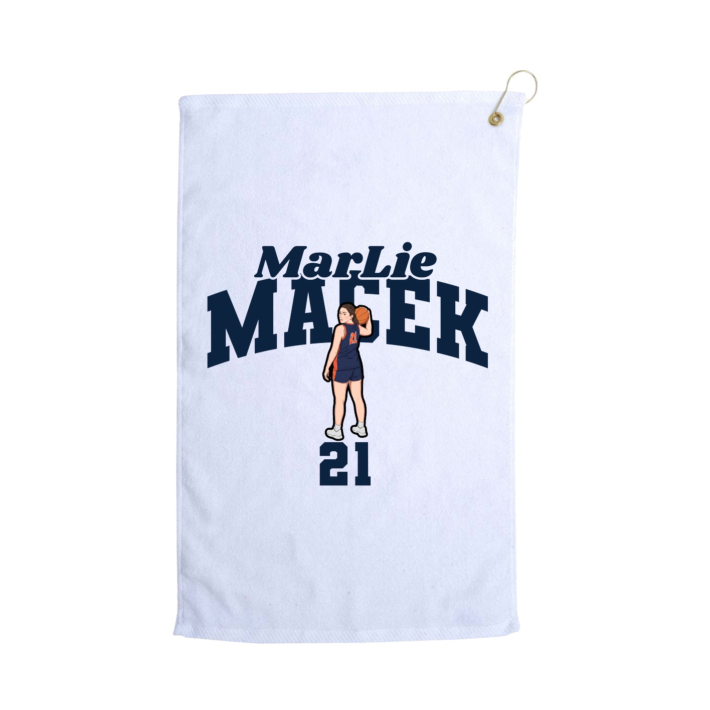 Golf Towel — Signature Arch in White