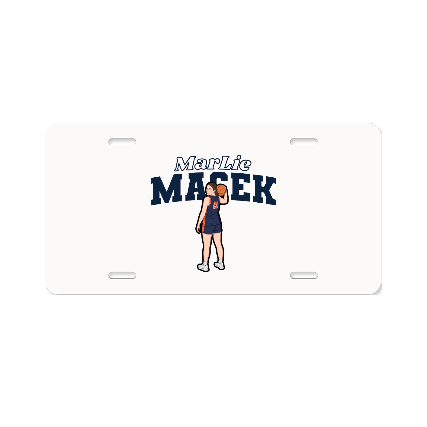 License Plate — Name Arch in Classic
