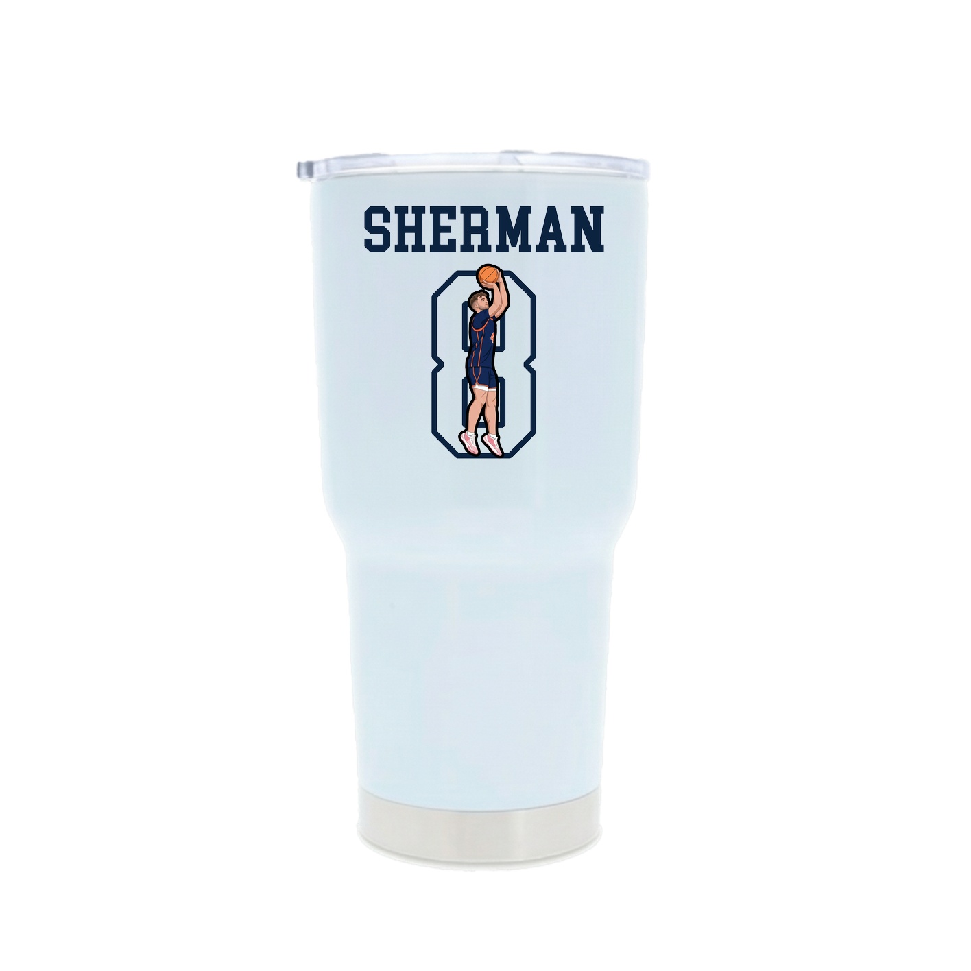 30oz Stainless Steel Tumbler — Shirsey in White