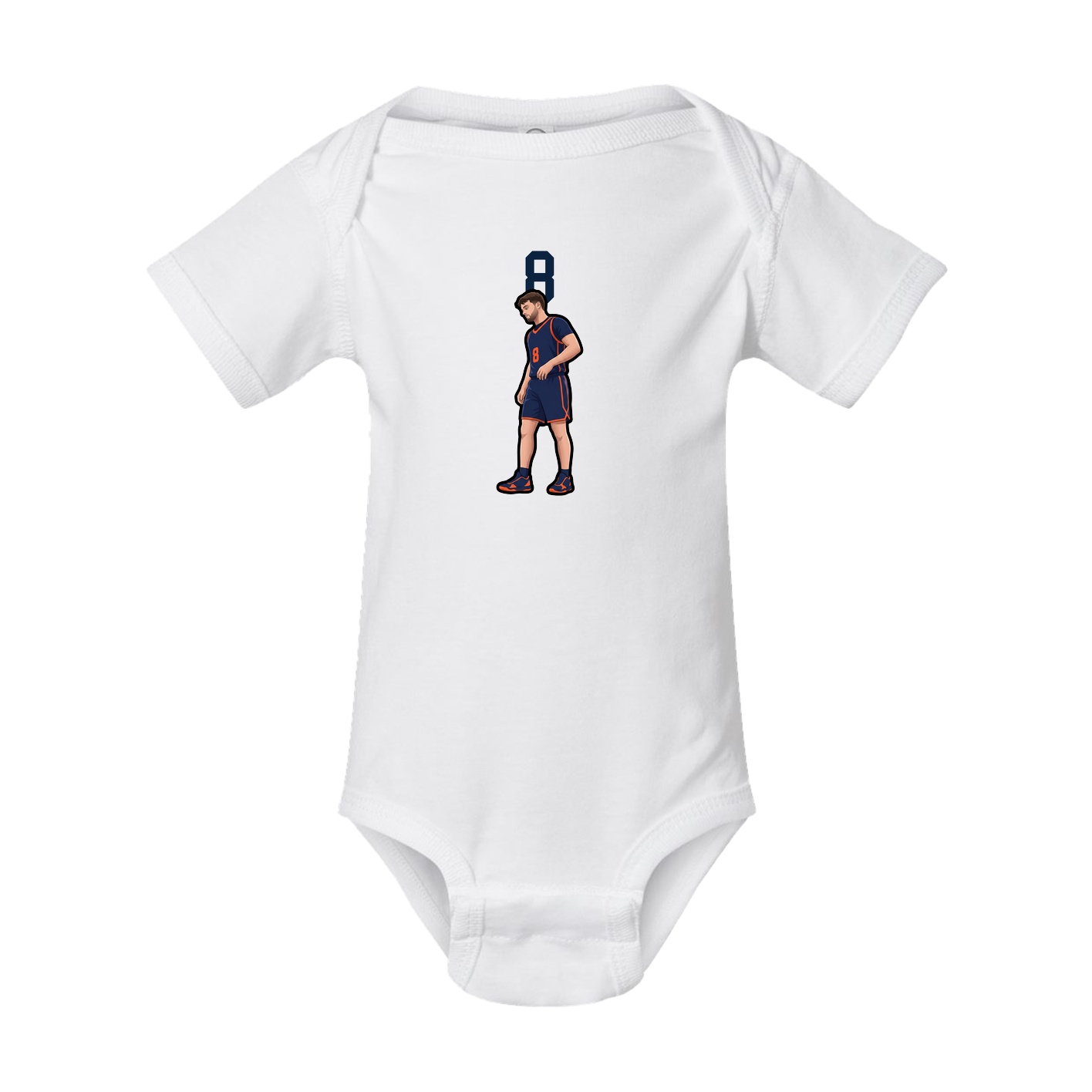 Baby Onesie — Number Top in White