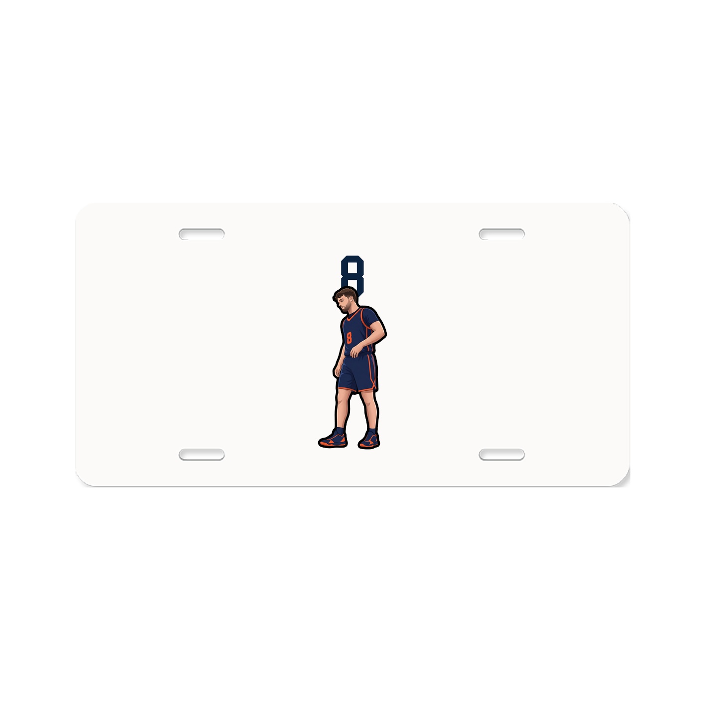 License Plate — Number Top in Classic