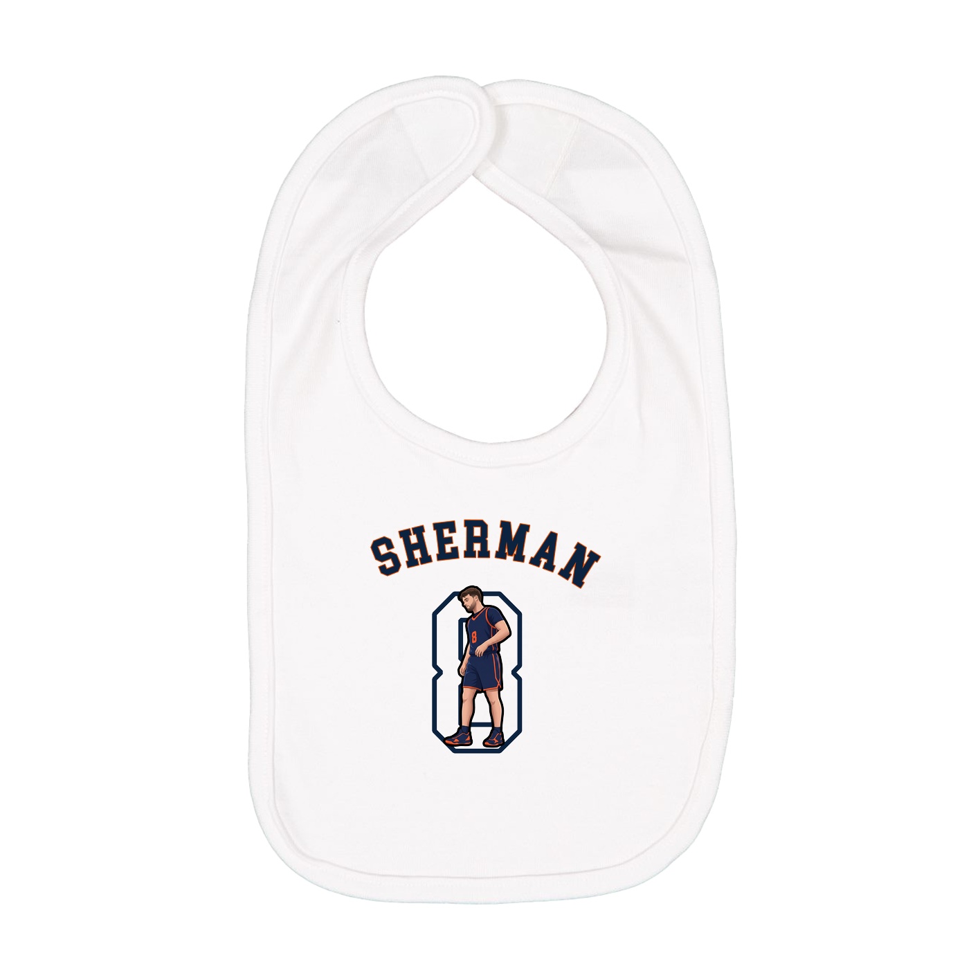Infant Bib — Shirsey Arch in White