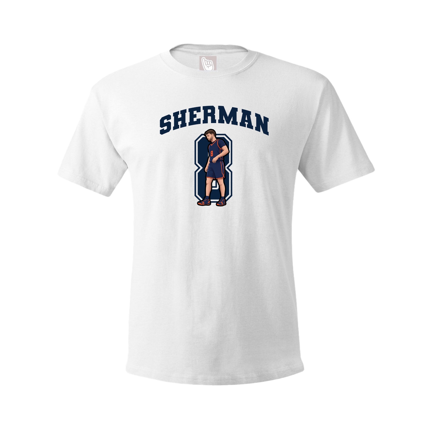 Youth Tee — Number in White