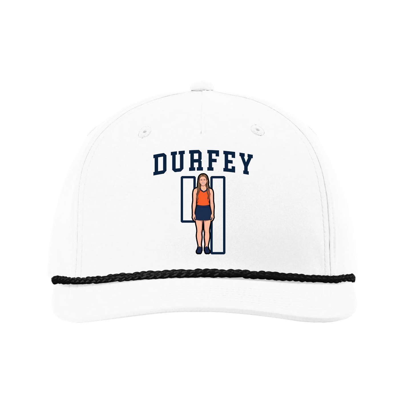 Five-Panel Classic Rope Cap — Shirsey in White